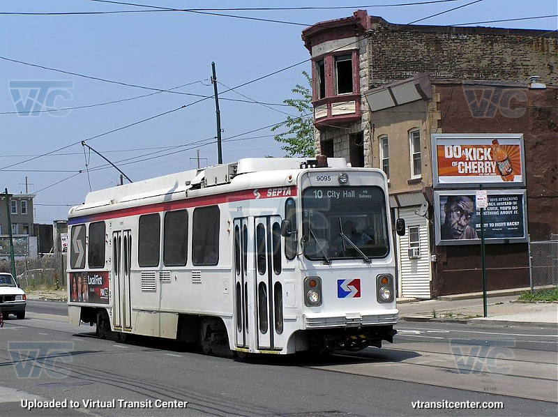 SEPTA Trolley K-Car 9095 on Route 10
Route 10 to City Hall via Subway

