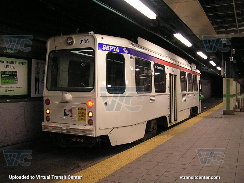 SEPTA Trolley K-Car 9106
Rear view

