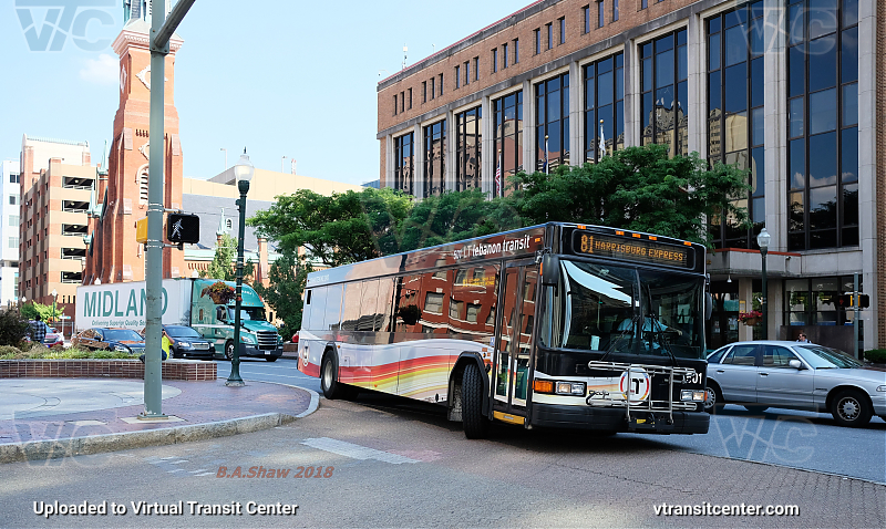 Lebanon Transit 501 on Route 81
Route 81 Harrisburg Express

The Commute King Harrisburg Express passes by Market Square
