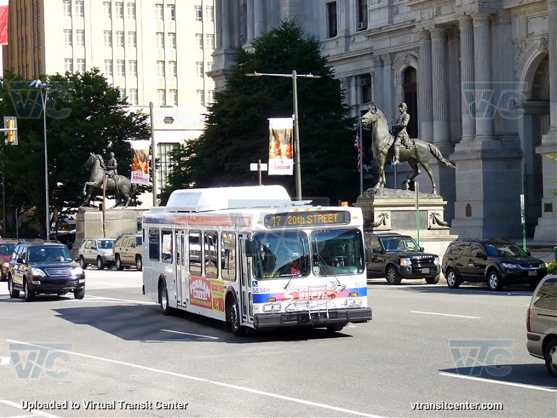 SEPTA 5834H on Route 17
Route 17 to 20th Street and Johnston Street
Keywords: SEPTA Bus;DE40LF;1st