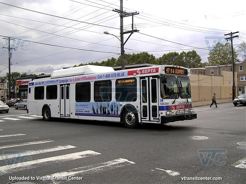 SEPTA 5835H on Route 47
Keywords: SEPTA Bus;DE40LF;1st