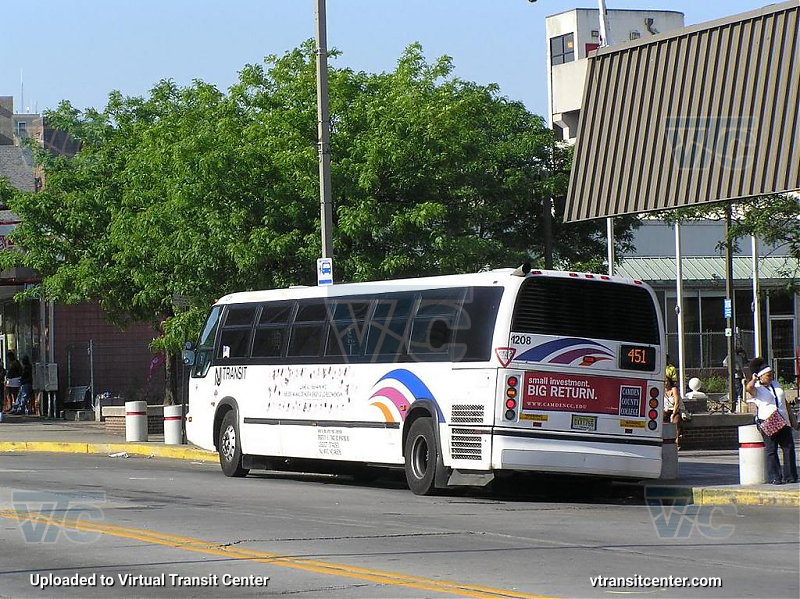 NJ Transit 1208 on Route 451
Rear VIew
