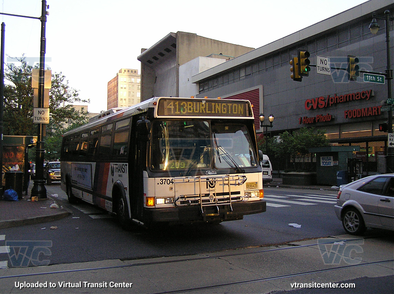NJ Transit 3704 on Route 413
Route 413 to Burlington
May 6th 2006
