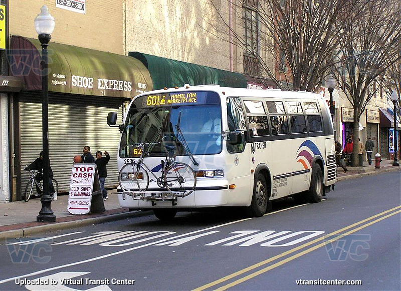 NJ Transit 2536 on Route 601
Route 601 to Hamilton Market Place
December 2nd 2006
Keywords: NJTBus;RTS30
