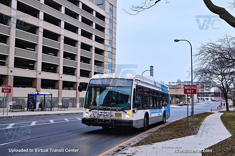 NFTA Metro Bus 1704 on Route 6A
Route 6A to Downtown Buffalo
February 1st 2020
