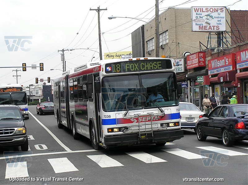 SEPTA 7236 on Route 18
Route 18 to Fox Chase
