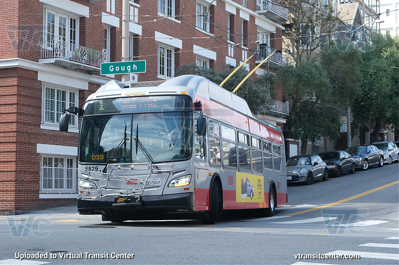 SF MUNI Trolleybus 5829 on Route 1
September 28th, 2023
