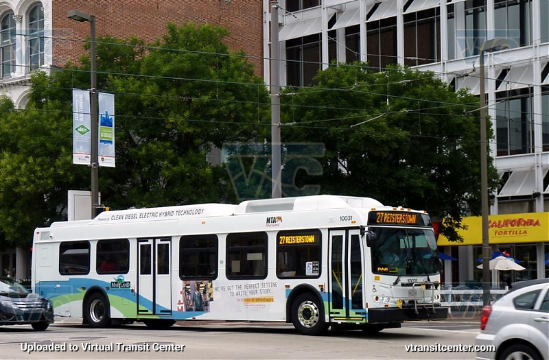MTA Maryland 10031 on Route 27
Route 27 to Reisterstown Metro
