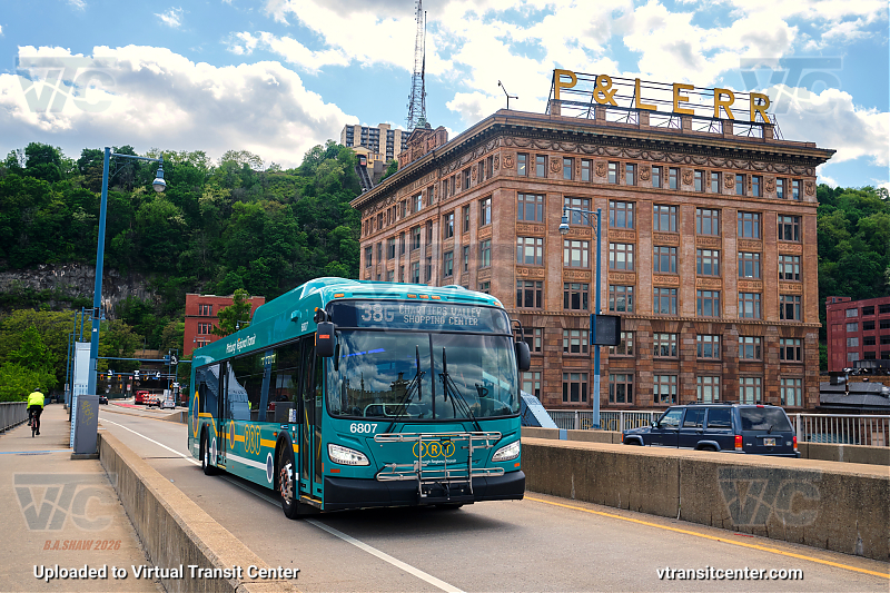 Pittsburgh Regional Transit 6807 on Route 38G
A detoured 38G passes by the Pittsburgh and Lake Erie RR Station on its way to Downtown. Note the modified livery on this bus, compared to the other PRT XD40s in the fleet.

May 3rd 2025
