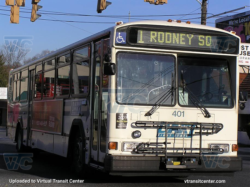 DART First State Phantom 401 on Route 1
Route 1 to Rodney Square
