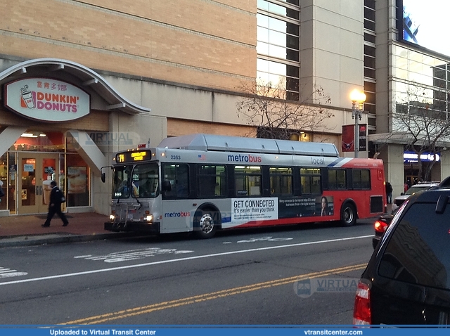 Washington Metropolitan Area Transit Authority 2363
A 2001 New Flyer C40LF on the 74 right next to the Verizon Center (now known as the Capital One Arena).

January 1, 2014
