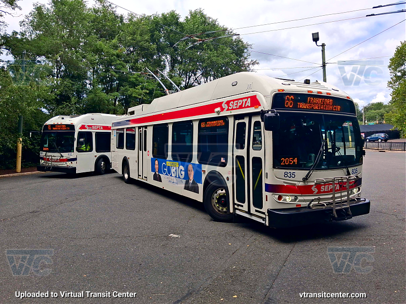 SEPTA 832 and 835 on Route 66
Route 66 to Frankford Transit Center
Keywords: SEPTA Bus;New Flyer E40LFR
