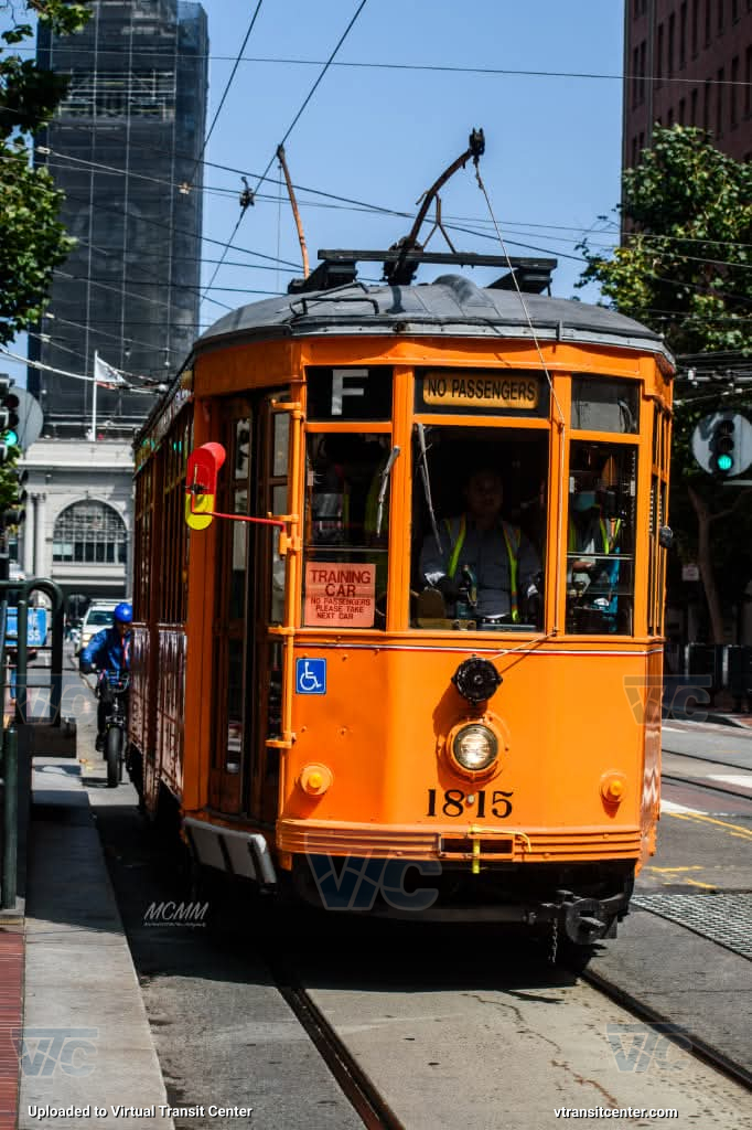 SF MUNI Peter Witt 1815 on the F Line
No Passengers
