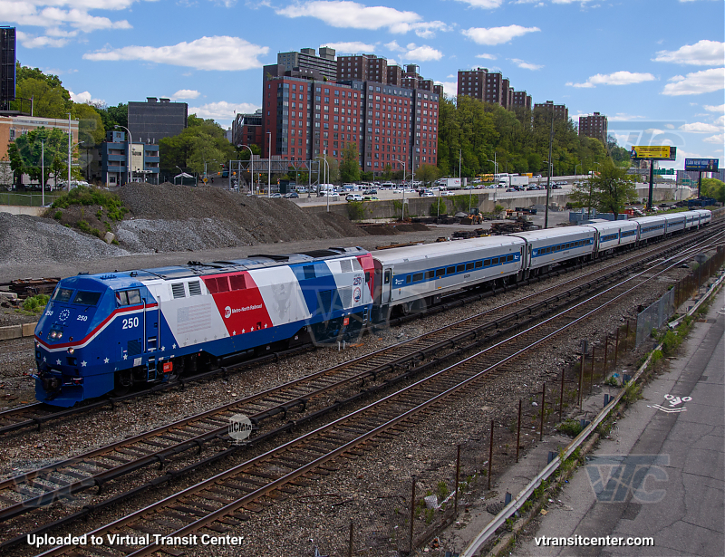 Metro-North Railroad 250
A P32AC-DM repainted to represent America's 250th birthday. This car was orignally numbered 225
