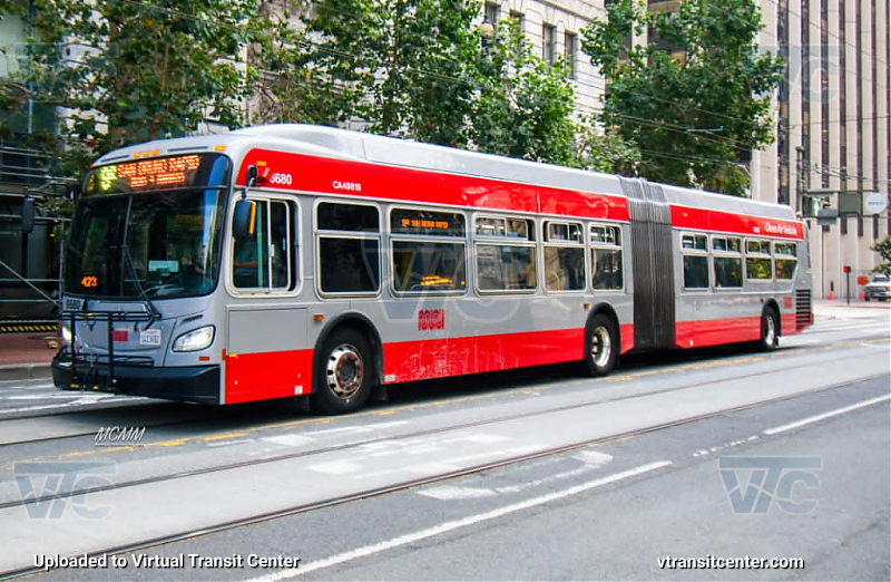SF MUNI 6680 on Route 9C
