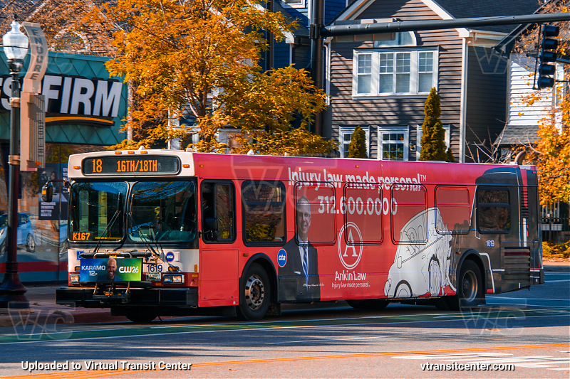 Chicago Transit Authority 1619 on Route 18
