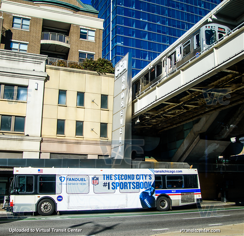 Chicago Transit Authority Bus and L Train
