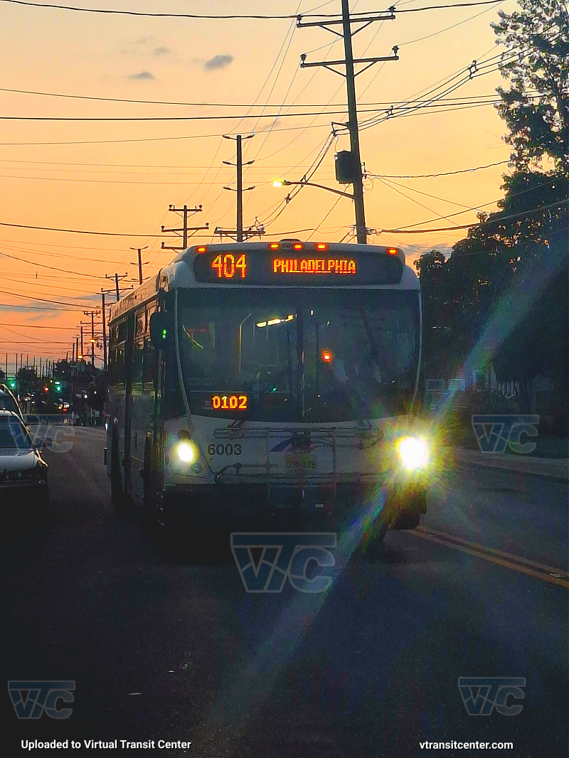NJ Transit 6003 on the 404
404 to Philly 
Keywords: Jerzey boy Productions