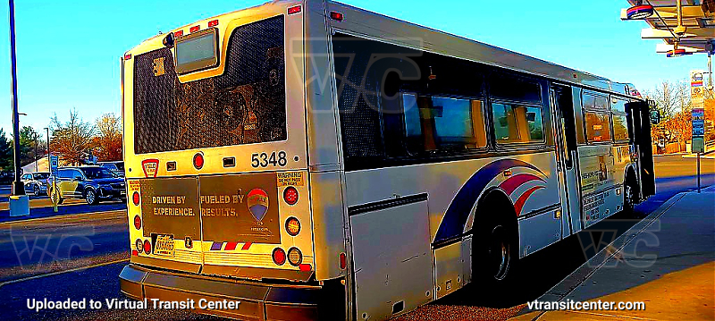 NJ Transit 5348 on the 459
459 to Voorhees Town Center 
Keywords: Jerzey boy Productions