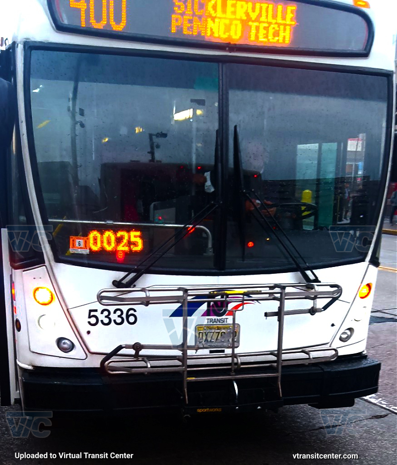 NJ Transit 5336 on the 400
400 to Sicklerville
          Penco Tech
Keywords: Jerzey boy Productions