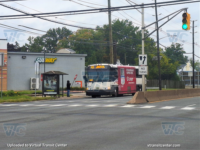 NJ Transit 19144 on the 409 
409 to Trenton County Plaza
Keywords: Jerzey boy Productions