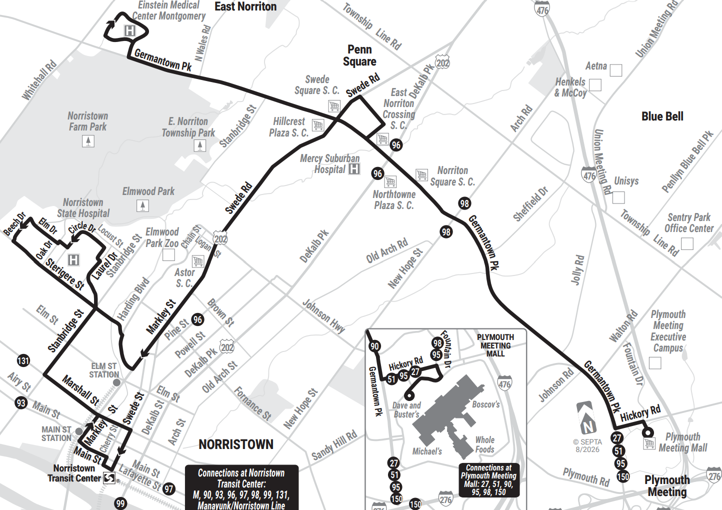 SEPTA Route 90, August 2026