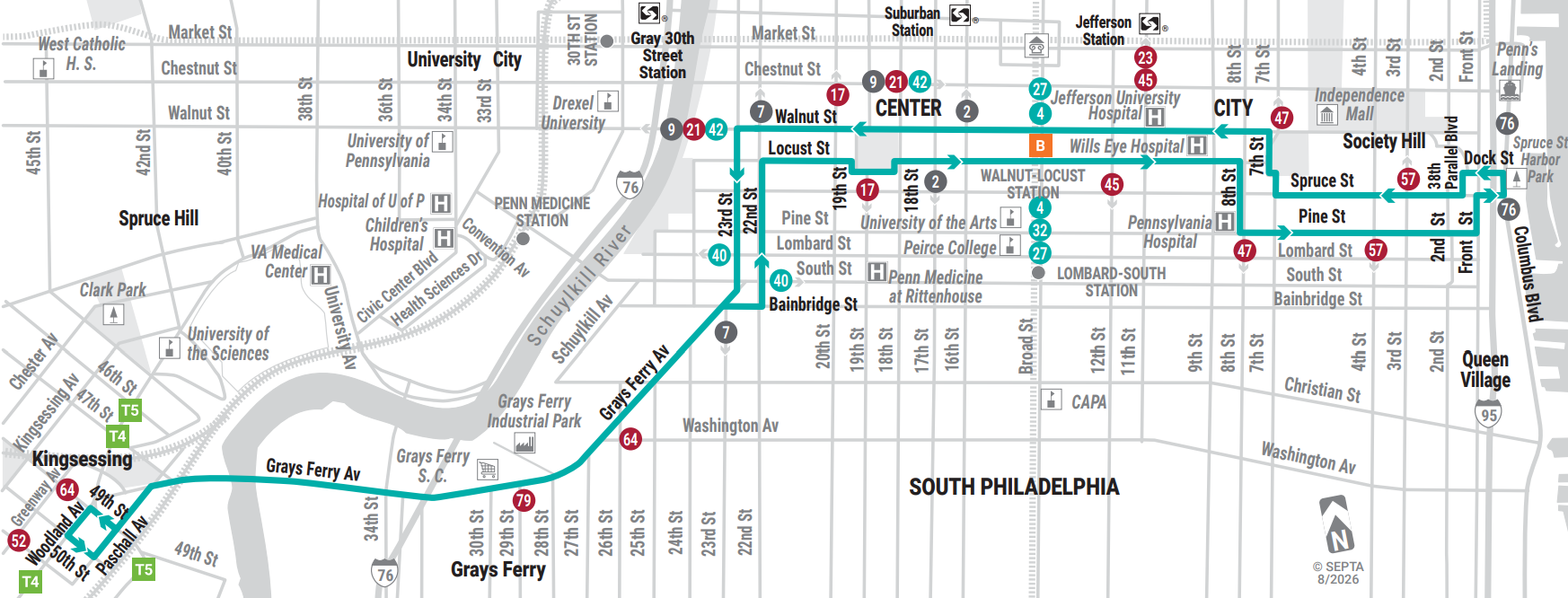 SEPTA Route 12, August 2026